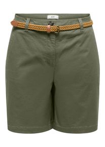 Jacqueline de Yong Chinoshorts JDY "JDYCHICAGO MW BERMUDA SHORTS WVN NOOS", Damen, Gr. S, N-Gr, kalamata, Web, Obermaterial: 98% Baumwolle, 2% Elasthan, unifarben, kniefrei, Hosen Chinoshorts