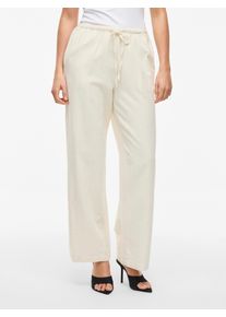 Schlupfhose Vila "VIPRISILLA RW PANTS - NOOS", Damen, Gr. 44, N-Gr, super light natural melan, Web, Obermaterial: 50% Viskose, 40% Baumwolle, 10% Leinen, unifarben, loose fit kn&ouml;chellang, Hosen Schlupfhose, Sommerhose, mit Leinen