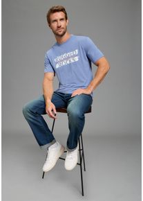 MAN'S WORLD Muscleshirt MAN'S WORLD "Neue Kollektion", Herren, Gr. 3XL (64/66), graublau, Single Jersey, Obermaterial: 100% Baumwolle, bedruckt, normal, Rundhals, Shirts Muscleshirt, casual Stil, Kurzarm, normale Passform, bedruckt