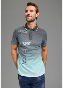 Poloshirt Kangaroos, Herren, Gr. XL, anthrazit, t&uuml;rkis, Piqu&eacute;, Obermaterial: 100% Baumwolle, schmal, Shirts Poloshirt, schmale Passform, Halbarm, Casual Stil