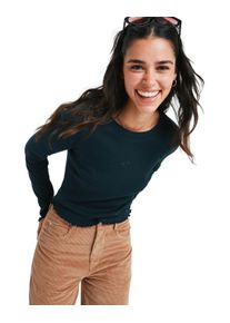 Langarmshirt Roxy "Time Off Pointelle", Damen, Gr. XS, grau (anthrazit), Obermaterial: 100% Walkfrottier;, Shirts Langarmshirt