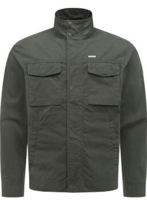 Outdoorjacke Ragwear "Anorak Murpho", Damen, Gr. M, schwarz olive, Obermaterial: 72% Baumwolle CO. 28% Nylon NY., gerade, hoch geschlossener Ausschnitt, 1-Knopf-Manschette, Jacken Outdoorjacke, Leichte &Uuml;bergangsjacke mit Brusttaschen