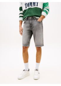 Shorts Tommy Jeans "RONNIE", Damen, Gr. 30, N-Gr, denim grau, Web, Obermaterial: 99% Baumwolle, 1% Elasthan, unifarben, regular fit kurz, Hosen Shorts, Regular fit mit Taschen