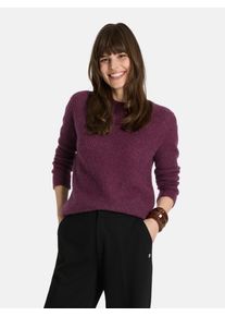 LIEBLINGSST&Uuml;CK Strickpullover LIEBLINGSST&Uuml;CK "Babro", Damen, Gr. 48, wineberry, Strick, Obermaterial: 50% Alpaka, 28% Polyester, 22% Wolle, clean, unifarben, regular fit normal, Rundhals, Strickb&uuml;ndchen, Pullover Strickpullover, mit Alpakawolle