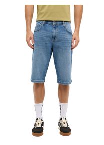 Shorts Mustang "Herren Style Denim Bermuda", Damen, Gr. 42, 300 mittelblau, Denim/Jeans, 99% Baumwolle, 1% Elasthan, unifarben, straight fit, Hosen Shorts