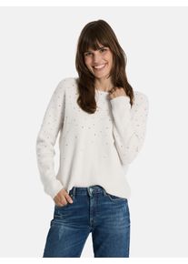 LIEBLINGSST&Uuml;CK Rundhalspullover LIEBLINGSST&Uuml;CK "JamimaL", Damen, Gr. 46, beige, Strick, Obermaterial: 33% Alpaka, 33% Wolle, 31% Polyamid, 3% Elasthan, unifarben, normal, Rundhals, Rippstrickb&uuml;ndchen, Pullover Rundhalspullover, mit Ziersteinen