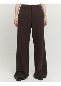 5-Pocket-Hose Tally Weijl "SPAPETOLLA", Damen, Gr. 40, N-Gr, bracken braun, Web, Obermaterial: 65% Polyester, 31% Viskose, 4% Elasthan, unifarben, weit lang, Hosen 5-Pocket-Hose, bequem mit Viskose-Anteil, weitem Beinverlauf und mittlerer Leibh&ouml;he