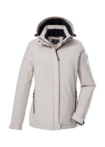 Funktionsjacke Killtec "KOW 250 WMN JCKT", Damen, Gr. 44, beige (helltaupe), Obermaterial: 100% Polyester;Futter: 100% Polyester;F&uuml;llung: 100% Polyester, Jacken Funktionsjacke, Wasserdichte Damenjacke, atmungsaktiv, abnehmbare Kapuze
