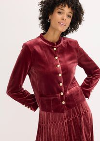 bonprix Samtjacke, rot, Gr.52, schicke Samtjacke, aus Samt