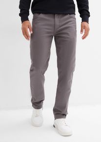 bonprix Regular Fit Stretch-Thermohose Straight, grau, Gr.60, Thermo-Hose mit flauschigem Flanellfutter, aus Flanell