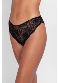 Slip Dorina "Jemma BRIEF", Herren, Gr. S, schwarz, Obermaterial: 87% Polyamid, 13% Elasthan, k&ouml;rpernah, Unterhosen Slip, florale Spitze, Mesh, elastisch, feminin