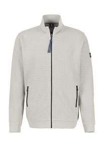 Sweatjacke Lerros "Sweatjacke aus weichem Baumwollmischgewebe", Herren, Gr. 4XL, broken wei&szlig; melange, 90% Baumwolle, 10% Polyester, Sweatjacken Sweatjacke