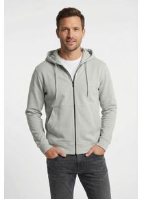 Kapuzensweatjacke BOSS Orange "Zetalky", Herren, Gr. XL, silber043, Sweatware, Obermaterial: 100% Baumwolle, loose fit h&uuml;ftbedeckend, B&uuml;ndchen, Sweatjacken Kapuzensweatjacke, mit K&auml;ngurutasche