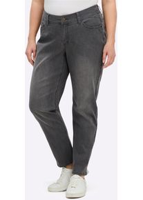 5-Pocket-Jeans sheego, Damen, Gr. 58, Normalgr&ouml;&szlig;en, grau denim, 99% Baumwolle, 1% Elasthan, unifarben, lang, Jeans 5-Pocket-Jeans