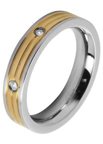 Adelia&acute;s Fingerring ADELIA&acute;S "Damen Ring aus Edelstahl mit Zirkonia" Gr. 52, silber, Fingerringe, Damen, 52, Edelstahl, Fingerring