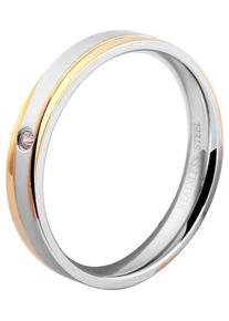 Adelia&acute;s Fingerring ADELIA&acute;S "Damen Ring aus Edelstahl mit Strass Steinchen" Gr. 48, silber, Fingerringe, Damen, 48, Edelstahl, Fingerring