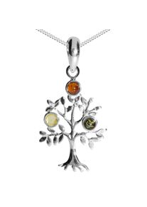 Kette mit Anh&auml;nger OSTSEE-SCHMUCK "OSTSEE-SCHMUCK Kette mit Anh&auml;nger Lebensbaum" Gr. 45, silber (wei&szlig;, neutral), Halsketten, Damen, 45cm, Silber 925 (Sterlingsilber), L: 42, Kette mit Anh&auml;nger