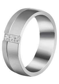 Adelia&acute;s Fingerring ADELIA&acute;S "Damen Ring aus Titan mit Strass Steinchen" Gr. 64, silber, Fingerringe, Damen, 64, Titan, Fingerring