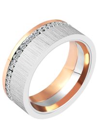 Adelia&acute;s Fingerring ADELIA&acute;S "Damen Ring aus Edelstahl mit Strass Steinchen" Gr. 52, silber, Fingerringe, Damen, 52, Edelstahl, Fingerring