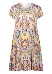 Sommerkleid Vera Mont "Sommerkleid mit &uuml;berschnittenen &Auml;rmeln", Damen, Gr. 40, EURO, bunt (blau, gelb), 100% Viskose CV., Kleider Sommerkleid