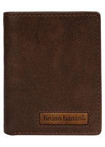 Geldb&ouml;rse Bruno Banani, Damen, braun, Leder, leicht gl&auml;nzend, unifarben, Kleinlederwaren Geldb&ouml;rse, echt Leder