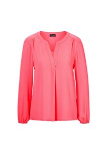 Tunika GOLDNER "Kurzgr&ouml;&szlig;e Bluse mit Tunika Ausschnitt", Damen, Gr. 20, rot (koralle), Obermaterial: 100% Polyester PES., figurumspielend, Gummib&uuml;ndchen, Tuniken Tunika, Falten