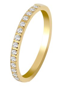 Adelia&acute;s Fingerring ADELIA&acute;S "Damen Ring aus Edelstahl mit Strass Steinchen" Gr. 54, gold, Fingerringe, Damen, 54, Edelstahl, Fingerring