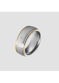 Adelia&acute;s Fingerring ADELIA&acute;S "Damen Ring aus Edelstahl mit Strass Steinchen" Gr. 56, silber, Fingerringe, Damen, 56, Edelstahl, Fingerring