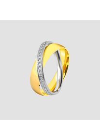 Adelia&acute;s Fingerring ADELIA&acute;S "Damen Ring aus Edelstahl" Gr. 52, gold, Fingerringe, Damen, 52, Edelstahl, Fingerring