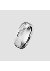 Adelia&acute;s Fingerring ADELIA&acute;S "Damen Ring aus Edelstahl mit Strass Steinchen" Gr. 62, silber, Fingerringe, Damen, 62, Edelstahl, Fingerring