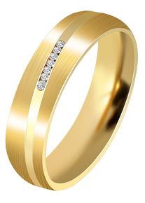 Adelia&acute;s Fingerring ADELIA&acute;S "Damen Ring aus Edelstahl mit Strass Steinchen" Gr. 52, gold, Fingerringe, Damen, 52, Edelstahl, Fingerring