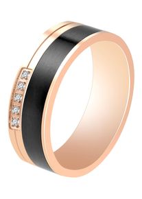 Adelia&acute;s Fingerring ADELIA&acute;S "Damen Ring aus Edelstahl mit Strass Steinchen" Gr. 62, gold, Fingerringe, Damen, 62, Edelstahl, Fingerring