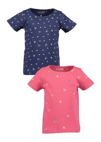 T-Shirt Blue Seven "Blue Seven 2er Pack M&auml;dchen T-Shirts bedruckt", M&auml;dchen, Gr. 98, m001, multipack 1, 100% Baumwolle, normal, Rundhals, Shirts T-Shirt