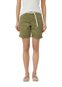 Bermudas s.Oliver, Damen, Gr. 46, N-Gr, summer khaki, Web, Obermaterial: 98% Baumwolle, 2% Elasthan, ca. Mitte Oberschenkel, Hosen Bermudas, inkl. geflochtenem G&uuml;rtel, Baumwollstretch