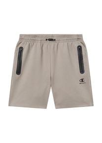 Trainingsshorts Champion "C-TECH Slim Fit Interlock Shorts", Herren, Gr. L, N-Gr, mdg, Obermaterial: 69% Polyester, 26% Baumwolle, 5% Elasthan, Hosen Trainingsshorts, sportlicher Stil, f&uuml;r Sportmode und Training