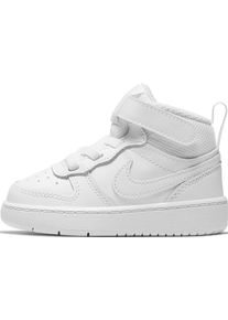 Sneaker Nike Sportswear "Court Borough Mid 2 (TD)", M&auml;dchen, Gr. 19,5, wei&szlig; (wei&szlig;, wei&szlig;, wei&szlig;), Leder, Synthetik, Schuhe Sneaker, f&uuml;r Kinder, mit Design auf den Spuren des Air Force 1