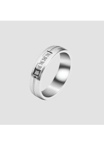 Adelia&acute;s Fingerring ADELIA&acute;S "Damen Ring aus Edelstahl mit Strass Steinchen" Gr. 58, silber, Fingerringe, Damen, 58, Edelstahl, Fingerring