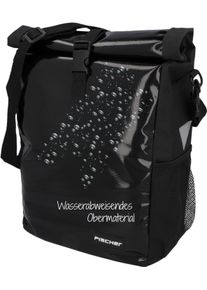 FISCHER BIKE Fahrradtasche FISCHER FAHRRAD, schwarz (wei&szlig;, neutral), Taschen, Herren, B/H/T: 43,5cm x 41cm x 35cm, Polyester, Tarpaulin, Fahrradtasche, B:43,5cm H:41cm T:35cm