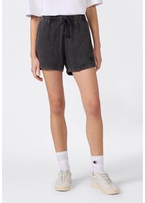 Sweatshorts Champion "ICONS WASH Terry Shorts", Damen, Gr. M, N-Gr, chr, Obermaterial: 70% Baumwolle, 30% Polyester, Hosen Sweatshorts, bequemer Schnitt