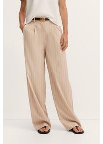 Stoffhose Bugatti "Stretch", Damen, Gr. 42, Normalgr&ouml;&szlig;en, 50, beige, 73% Polyester, 24% Viskose, 3% Elasthan, gestreift, gerade, Hosen Stoffhose, gestreift mit geradem Beinverlauf