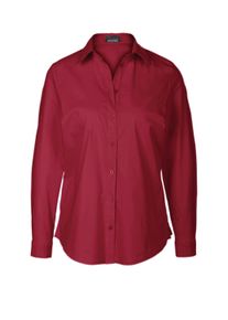 Langarmbluse GOLDNER "Kurzgr&ouml;&szlig;e Langarmbluse mit Elasthananteil", Damen, Gr. 21, rot (dunkelrot), Obermaterial: 65% Baumwolle CO. 31% Polyamid PA. 4% Elasthan EL., Manschette, Blusen Langarmbluse, Seitenschlitze f&uuml;r mehr Bewegungsfreiheit