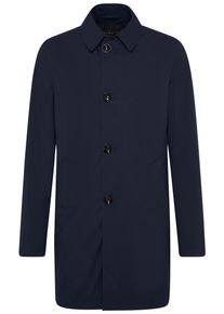 Kurzmantel Bugatti, Herren, Gr. 50, blau (marine), 100% Polyester, unifarben, slim fit, normaler Saum, M&auml;ntel Kurzmantel, mit Stretchfunktion