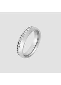 Adelia&acute;s Fingerring ADELIA&acute;S "Damen Ring aus Edelstahl mit Strass Steinchen" Gr. 54, silber, Fingerringe, Damen, 54, Edelstahl, Fingerring