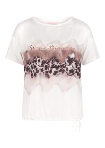 Blusenshirt Betty Barclay "Blusenshirt mit Aufdruck", Damen, Gr. 40, patch cream, braun, Obermaterial: 95% Viskose CV. 5% Elasthan EL., Shirts Blusenshirt