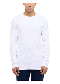 Langarmshirt Mustang "Herren Style Arlington", Damen, Gr. XL, wei&szlig;, Strick, 100% Baumwolle, Rundhals, Shirts Langarmshirt