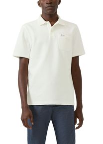 Poloshirt s.Oliver, Herren, Gr. XL, wei&szlig;, Jersey, Obermaterial: 100% Baumwolle, unifarben, normal h&uuml;ftbedeckend, Rundhals, Shirts Poloshirt, in Waffle-Optik