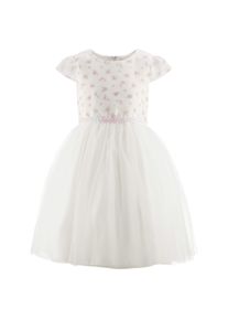 Sommerkleid happy girls "M&auml;dchenkleid", M&auml;dchen, Gr. 146, EURO-Gr&ouml;&szlig;en, ecru, Stoff, 100% Polyester, normal, Kleider Sommerkleid