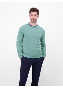 Sweatshirt Lerros "Sweatshirt in sportiver 2-Tone-Optik", Herren, Gr. M, arctic blau, 100% Baumwolle, Sweatshirts Sweatshirt