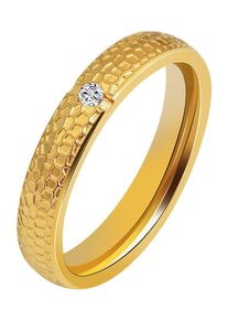 Adelia&acute;s Fingerring ADELIA&acute;S "Damen Ring aus Edelstahl mit Strass Steinchen" Gr. 54, gold, Fingerringe, Damen, 54, Edelstahl, Fingerring