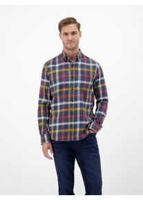 Flanellhemd Lerros "Karo-Flanellhemd, smart und l&auml;ssig", Herren, Gr. 3XL, Normalgr&ouml;&szlig;en, classic navy, 100% Baumwolle, Hemden Flanellhemd